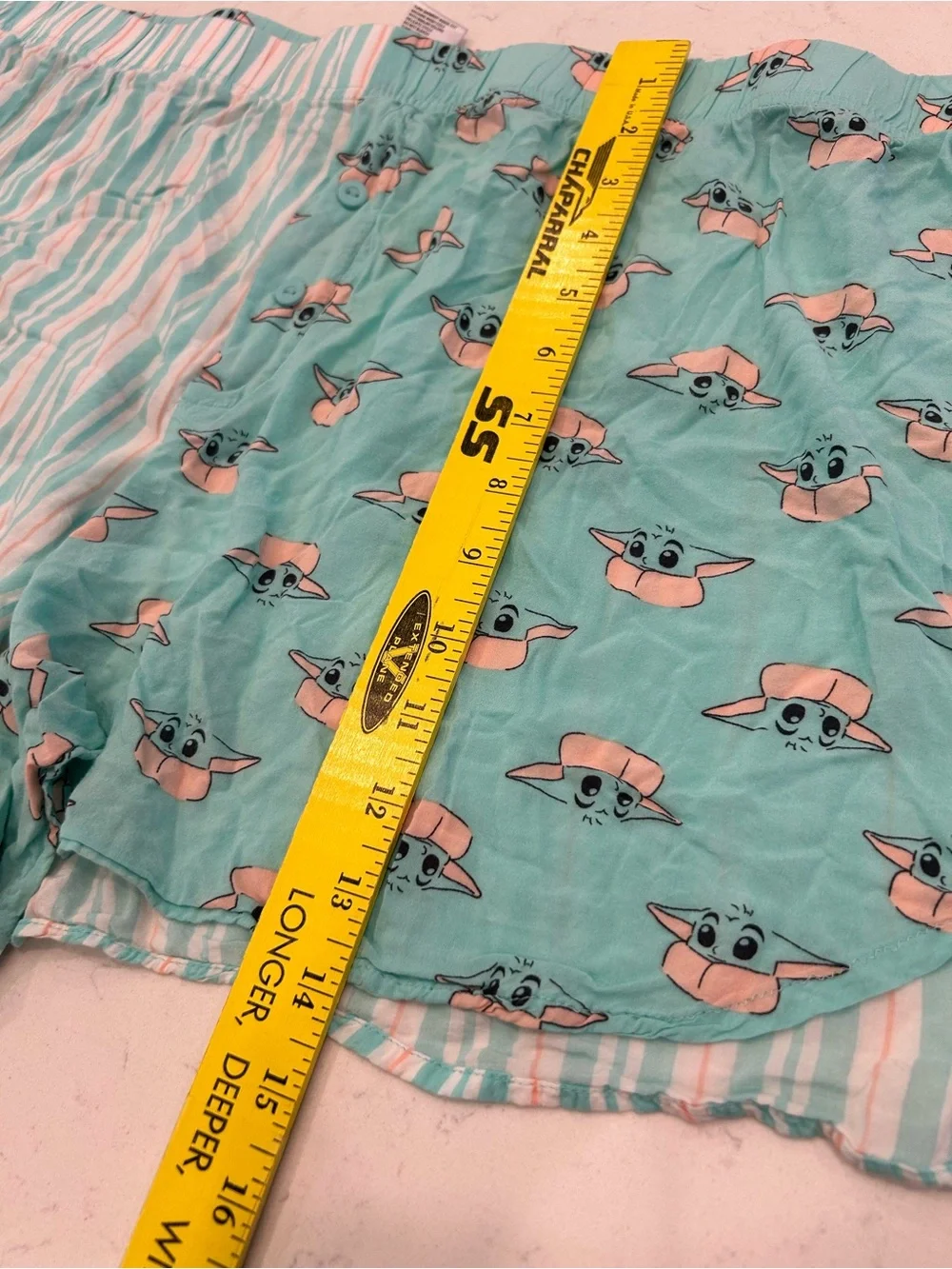 Turquoise Striped & Printed Sleep Shorts - Picture 8 of 10
